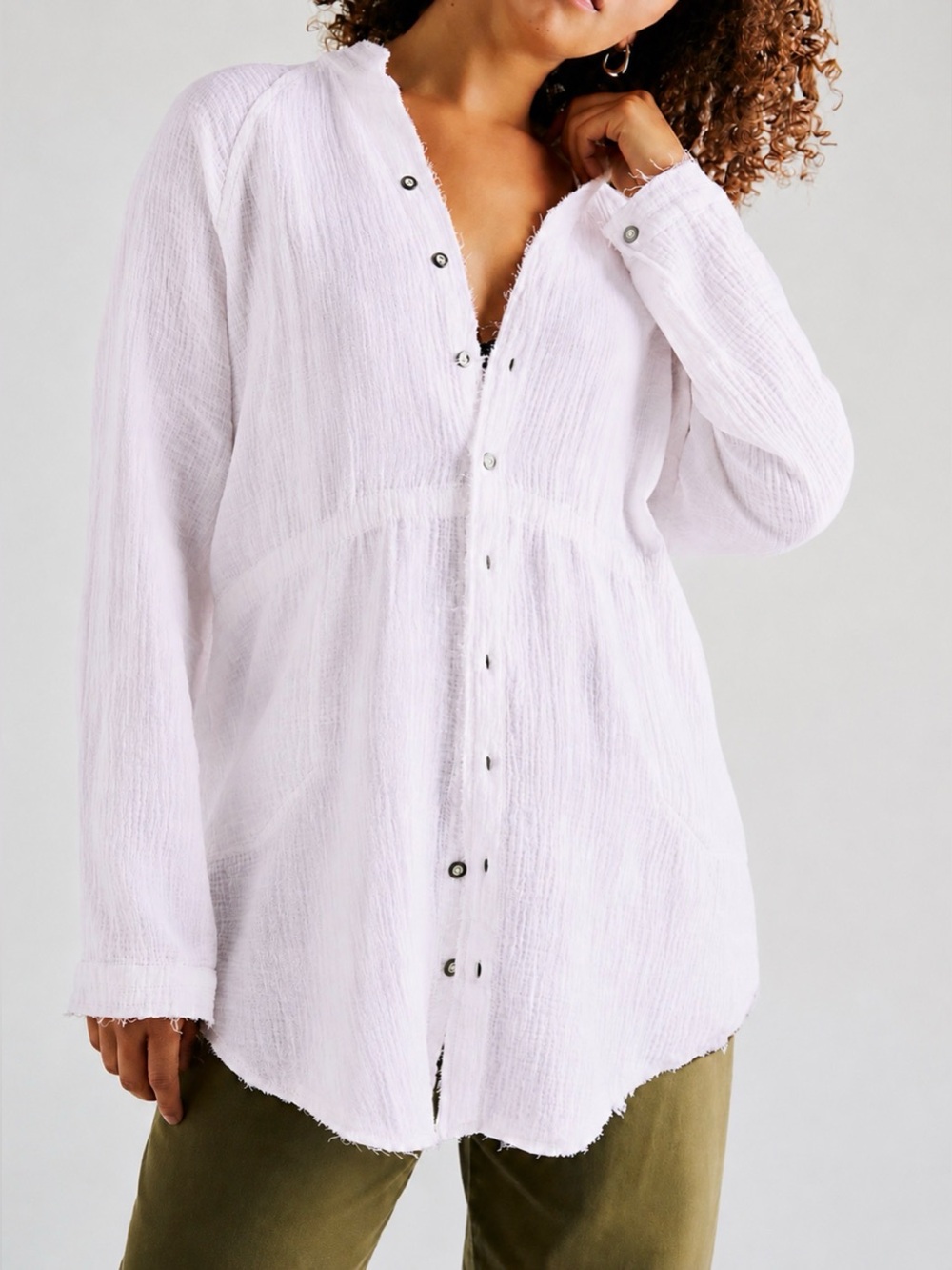 Free People we the free Summer Daydream Button down in Lilac lavender
